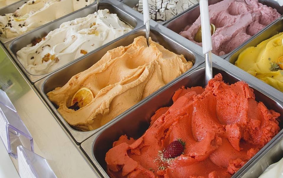 Il banco del gelato de L'Albero dei gelati
