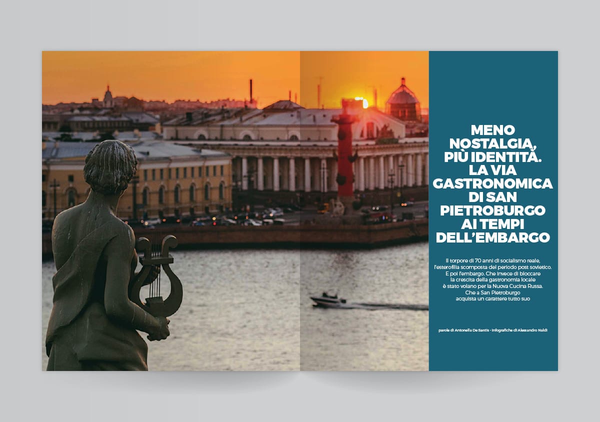 San Pietroburgo al tramonto sulle pagine del Gambero Rosso