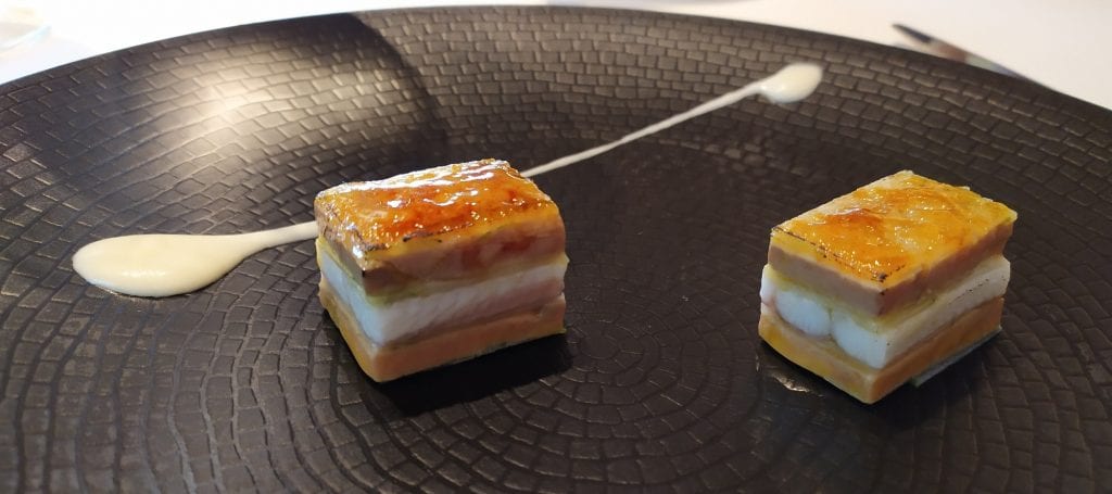Millfoglie aguilla e foie gras Martin Berasategui 
