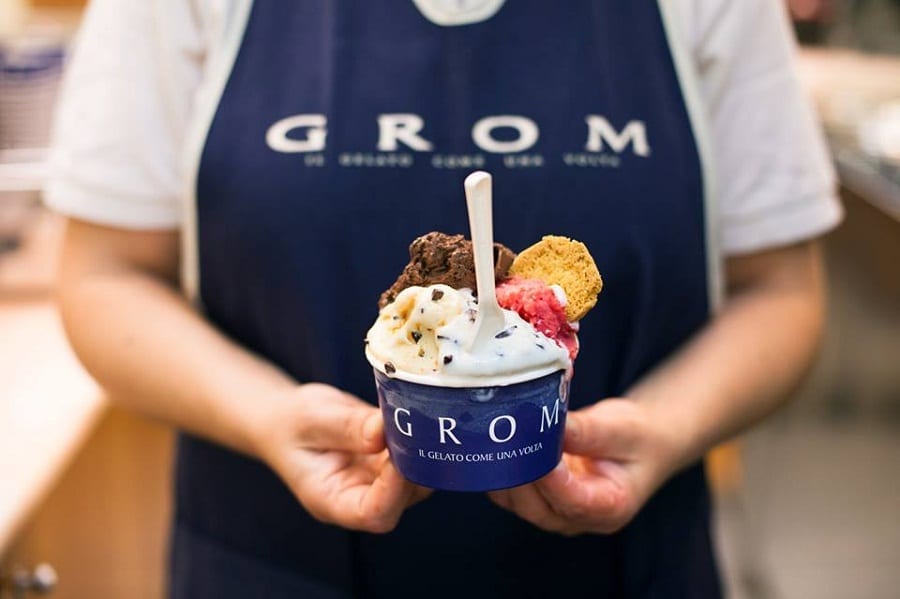 Una coppetta di gelato di Grom
