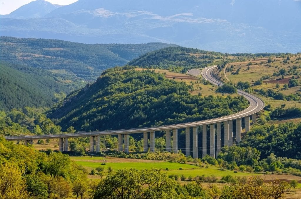 Autostrada Abruzzo, vista Gran Sasso