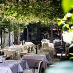 Il giardino del ristorante Al Carroponte di Bergamo