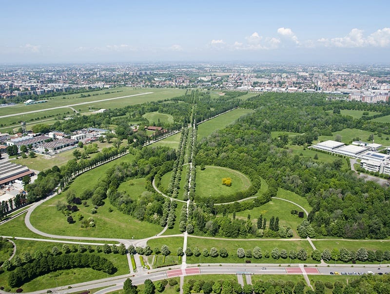 Il parco Nord di Milano dall'alto