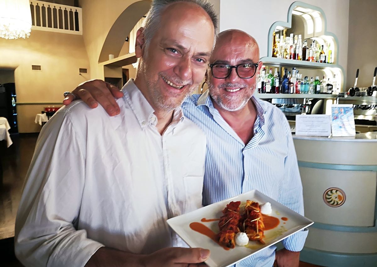 Marcello Leoni e Michele Pettinicchio del ristorante Al Pappagallo di Bologna