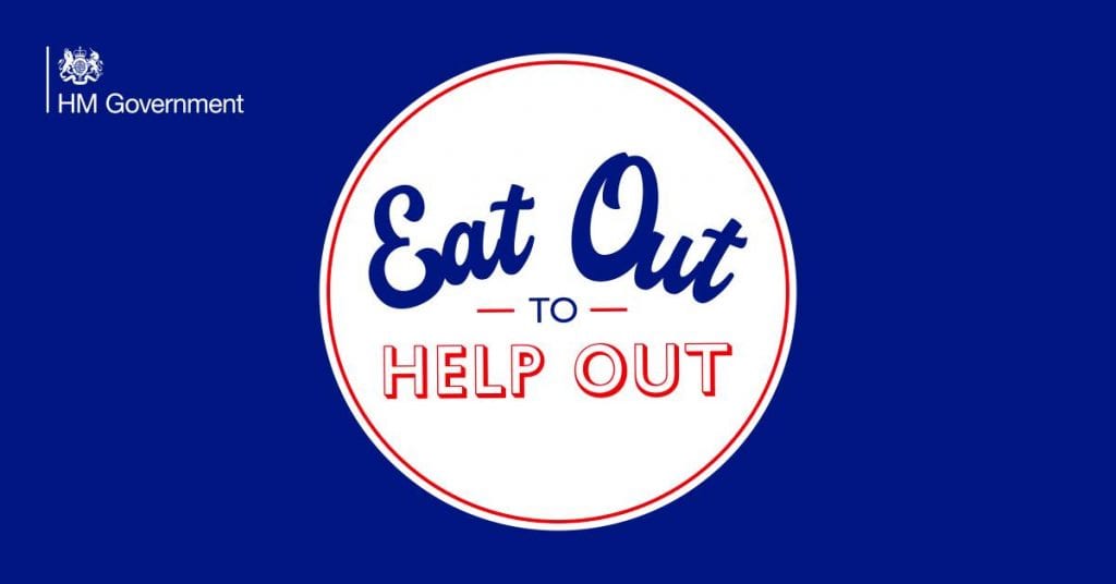 La locandina dell'iniziativa Eat out to help out