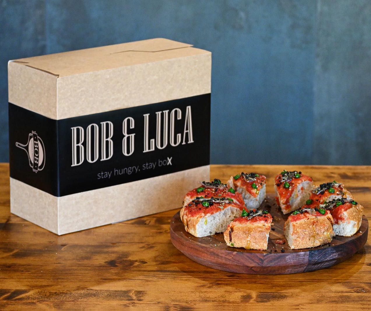 Le box con la pizza di Bob & Luca