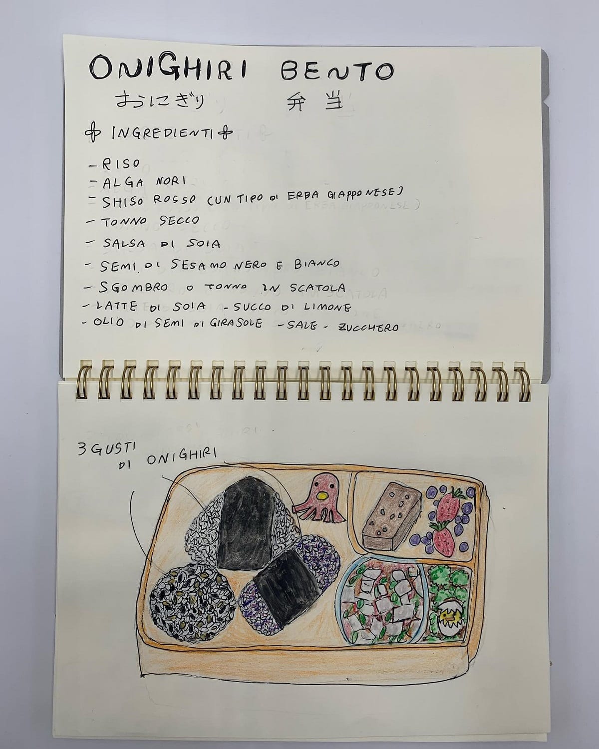 Illustrazione di bento onigiri
