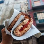 Famous street food in Naples - pizza margherita