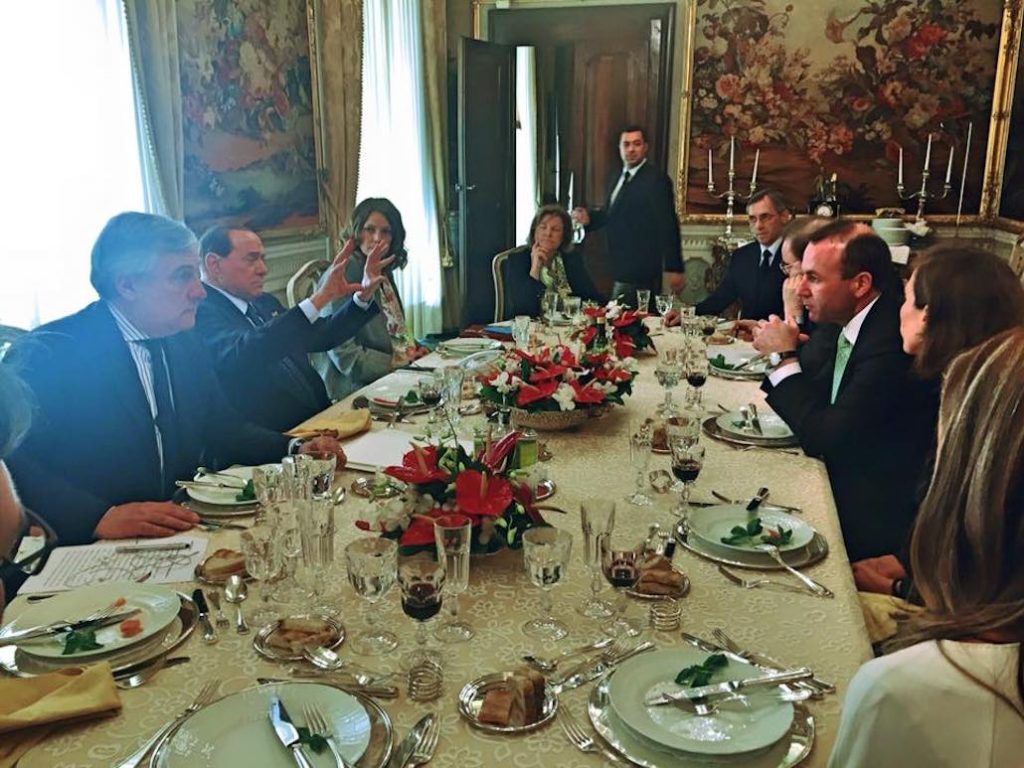 Silvio Berlusconi a Palazzo Grazioli