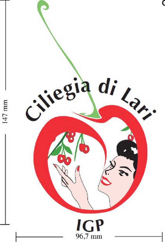 Il logo della ciliegia di Lari