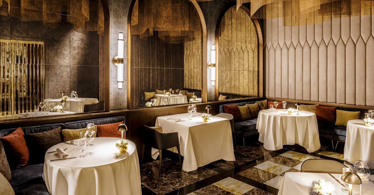 Una immagine del ristorante Ineo nell'Hotel Anantara di Roma