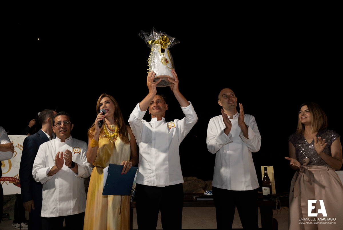 Giuseppe Manilia, vincitore per la quarta volta della Santarosa Pastry Cup