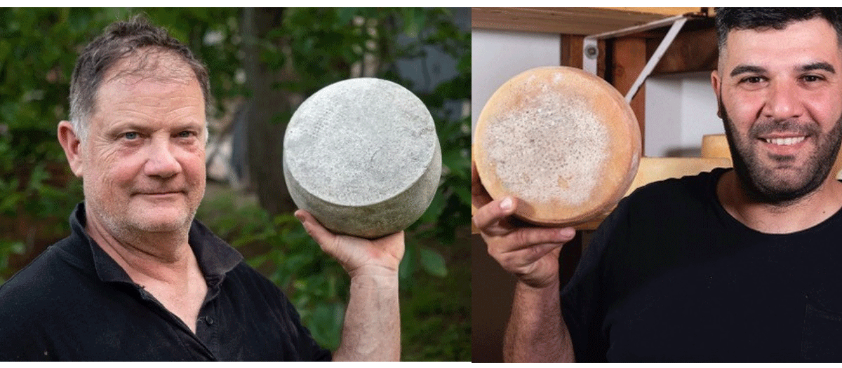 Luca D'Ottavi e Pietro Fois, i due produttori del Cacio di Genazzano a Cave: sono loro a riprendere in mano laproduzione dell'antico formaggio