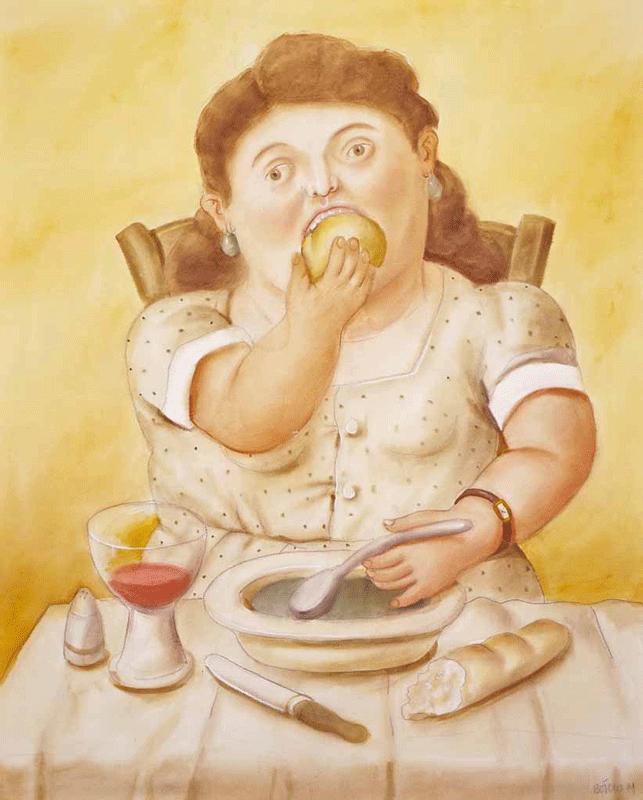 BOTERO DONNA A TAVOLA