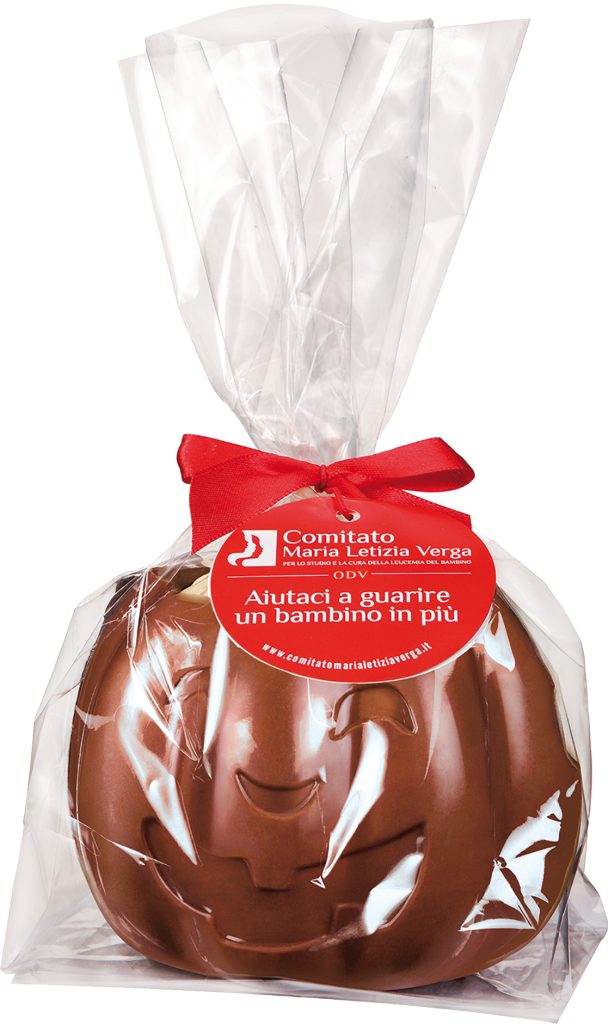 Zucca di cioccolato al latte Comitato Maria Letizia Verga per Halloween