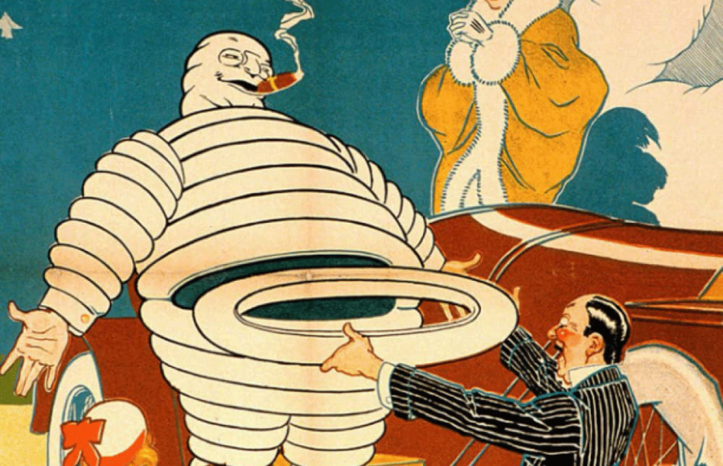 manifesto d'epoca della guida michelin