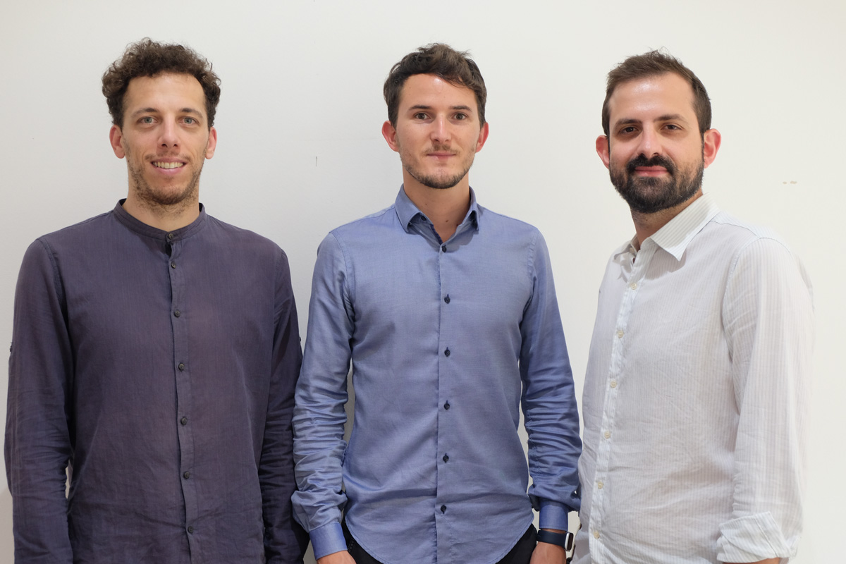 I tre fondatori di Vitesy, la start up di Pordenone che ha inventato Shelfy: Alessio D'Andrea, Paolo Ganis e Vincenzo Vitiello