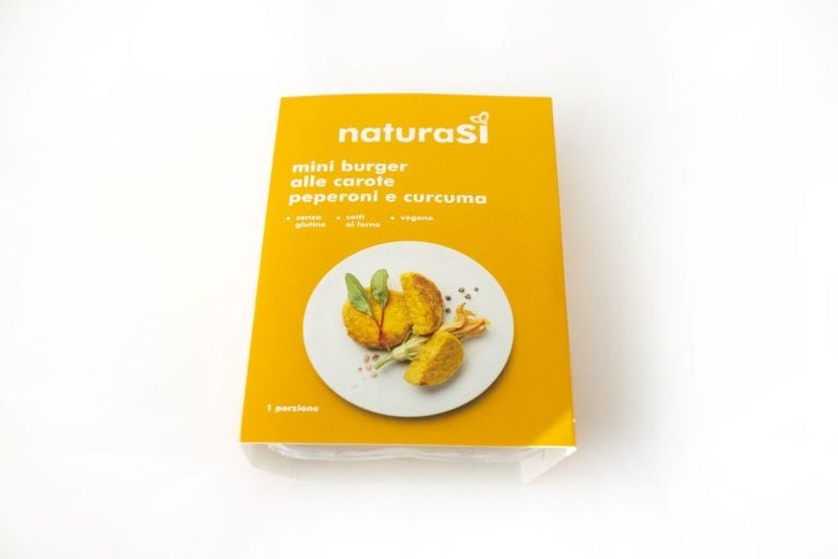 NaturaSì - Mini burger bio alle carote peperoni e curcuma