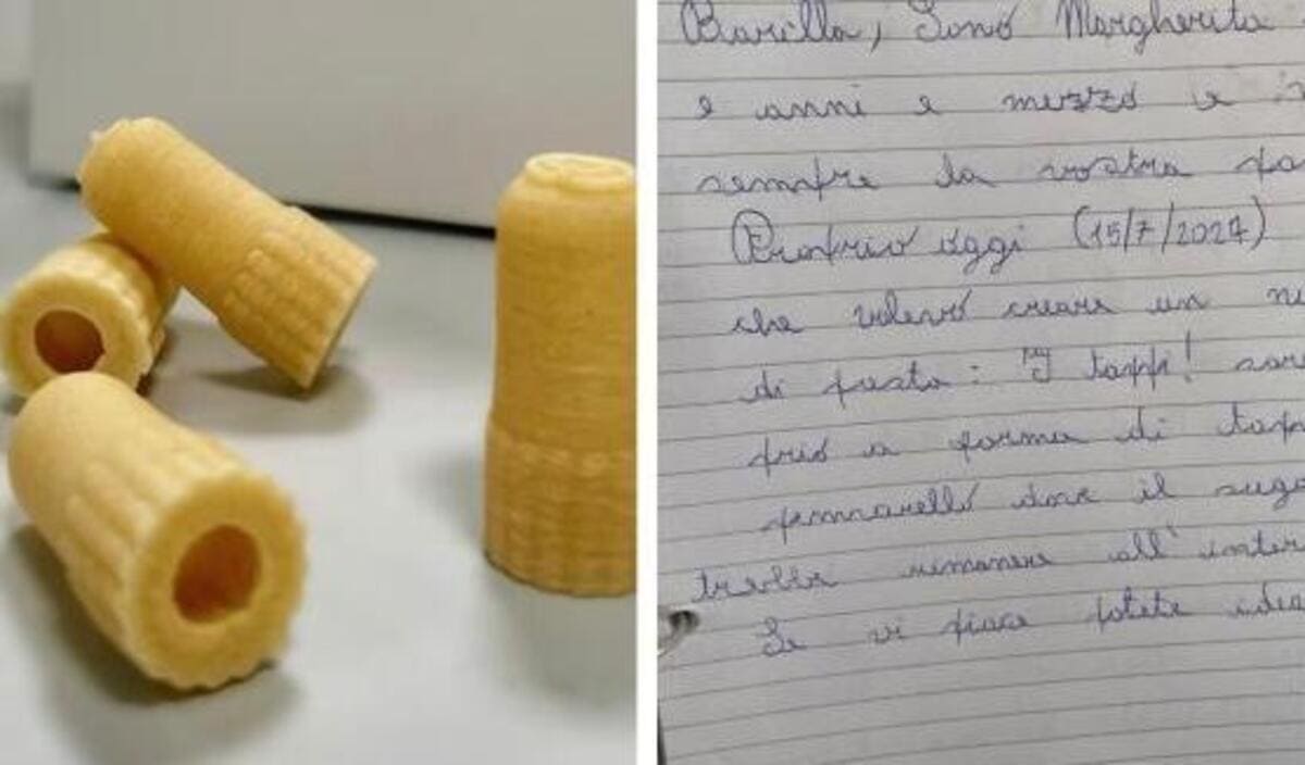 "Perché non create una pasta a forma di tappo?" Barilla avvera il sogno di una bimba di nove anni