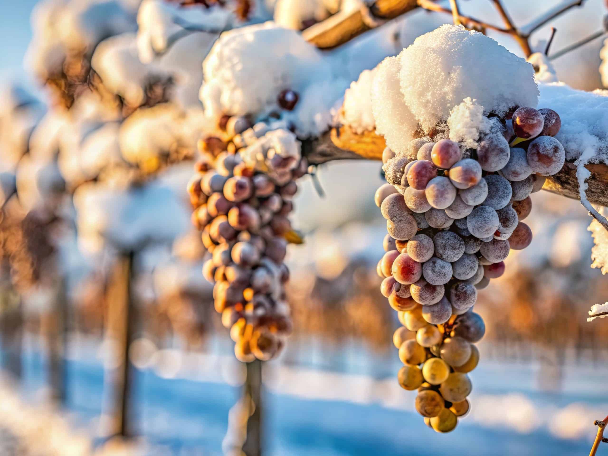 Cambiamento climantico e vendemmia. Il gelo non ferma la raccolta in Germania