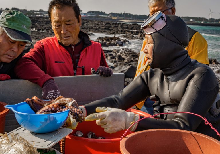 le pescatrici dell'isola di Jeyu. foto di kimchi e basilico|Le pescatrici di Jeyu