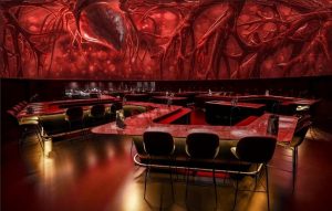 La sala del ristorante Alchemist a Copenhagen|Una creazione di Alchemist: finta lingua su cucchiaio|René Redzepi|FAGN-Bistro|the samuel|Christoffer Sørensen