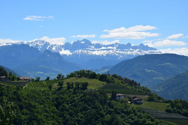 Vista sui vigneti e le montagne altoatesine|Vista da Burg Greifnstein|Botti nella cantina di Gump Hof|I vigneti di Gump Hof|Vista sui vigneti altoatesini|Il viale di ingresso alla Tenuta Kornell|La chiesa di Muri Gries||Prodotti altoatesini|Vigneti intorno a Bolzano|Cartelli escursionistici|Tavolo al Vogele