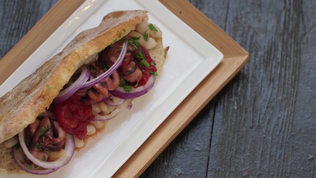 Ciabatta moscardini e fagioli
