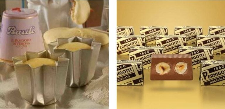 Pandoro Bauli e gianduiotti Pernigotti