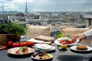 Colazione con vista panoramica da Créatures