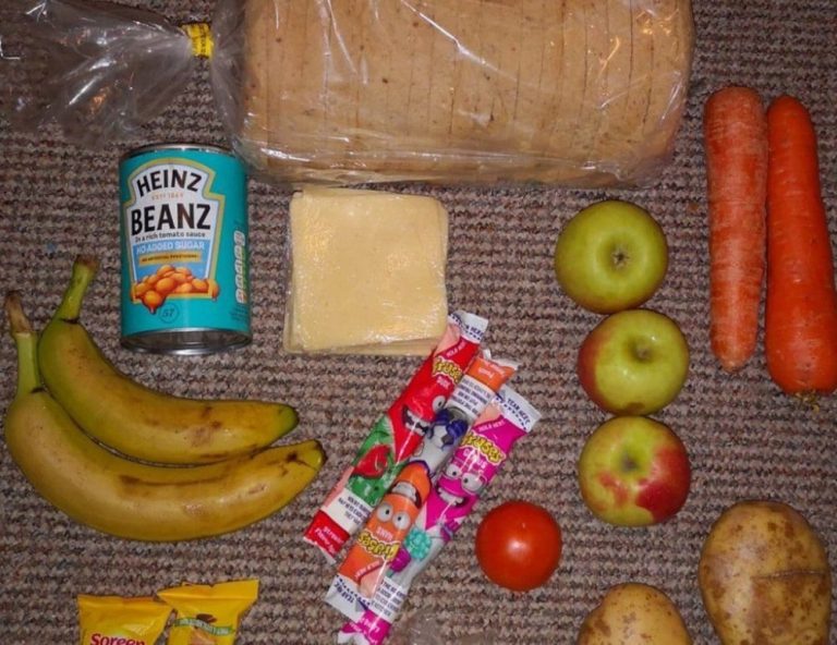 Il contenuto di un pacco alimentare