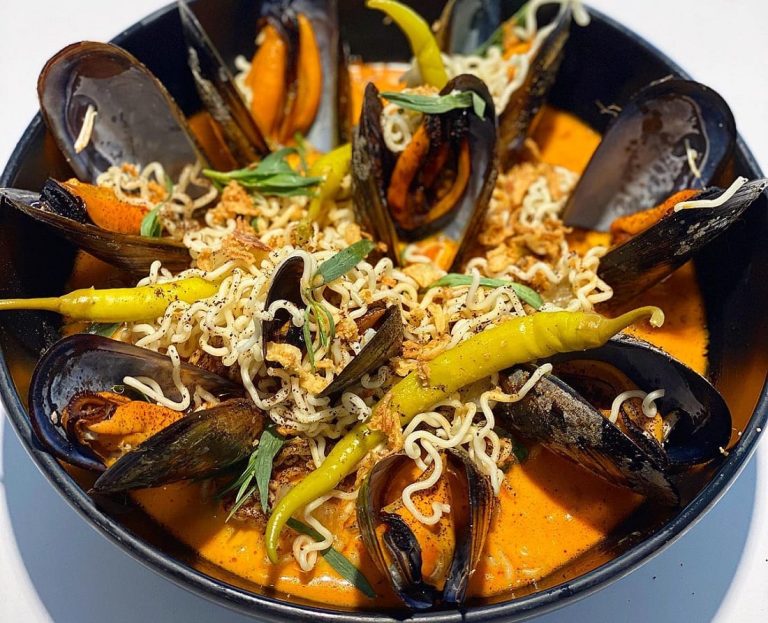 Zuppa di noodle e cozze di GoXo|Gazpacho con pomodori verdi di GoXo|David Munoz