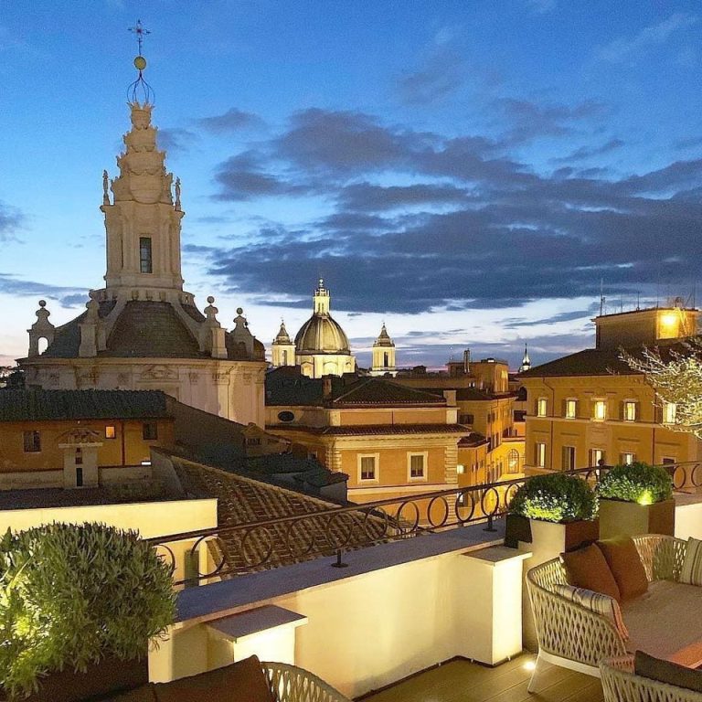 La terrazza del Pantheon Iconic Hotel di Roma|ristorante