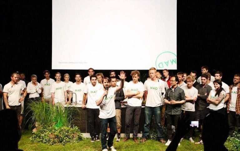 Renè Redezepi e i ragazzi di Mad sul palco della manifestazione