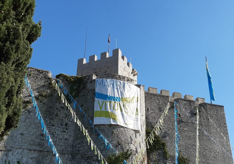 Mare e Vitovska: la location della manifestazione|Mare e Vitovska l'ingresso dela manifestaizone|Grappoli di Vitovksa