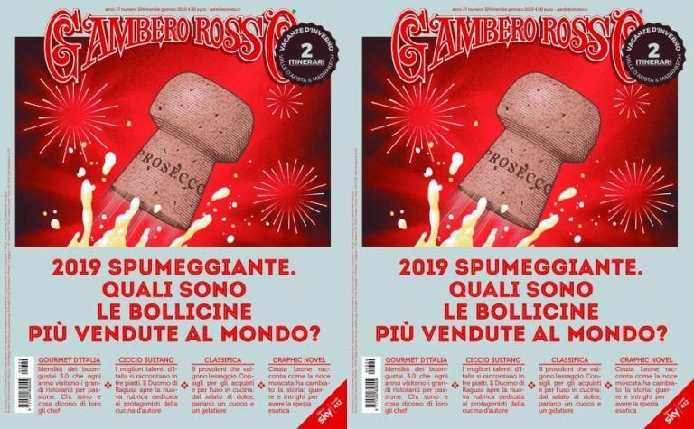 la copertine di gennaio 2019 del Gambero Rosso|Fenomenologia del gourmet