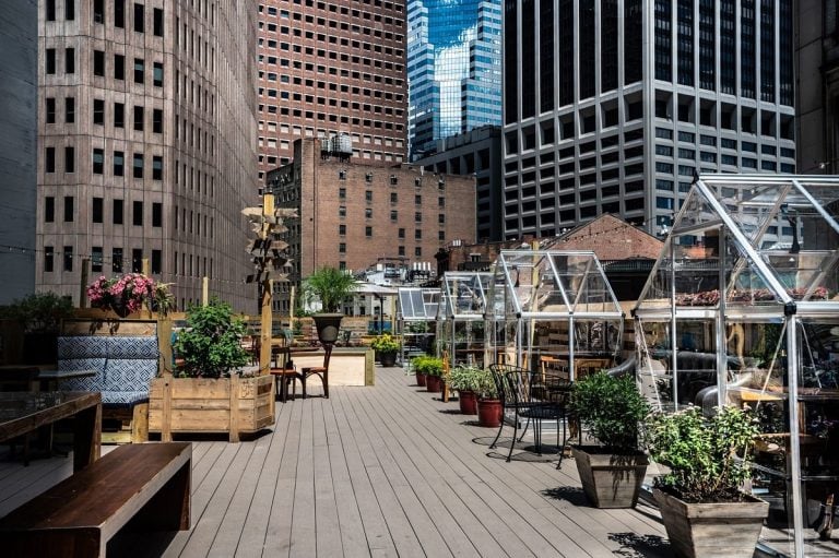 La terrazza di Ampia a New York
