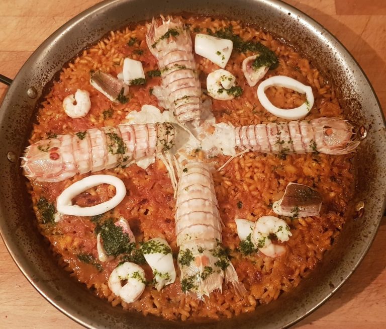 La paella di mare di Antica Fonderia|Crocchette di jamon all'Antica Fonderia|Alba Esteve Ruiz|Paella