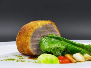 Un piatto di Locanda Radici|Angelo d'Amico|Risotto come una parmigiana|Zucchine nell'orto
