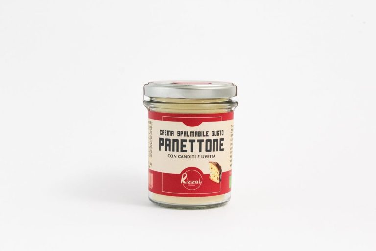 Un vasetto di crema spalmabile al panettone Rizzati|