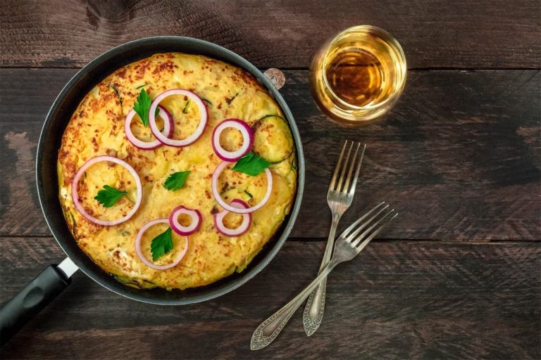 frittata di cipolle e vino