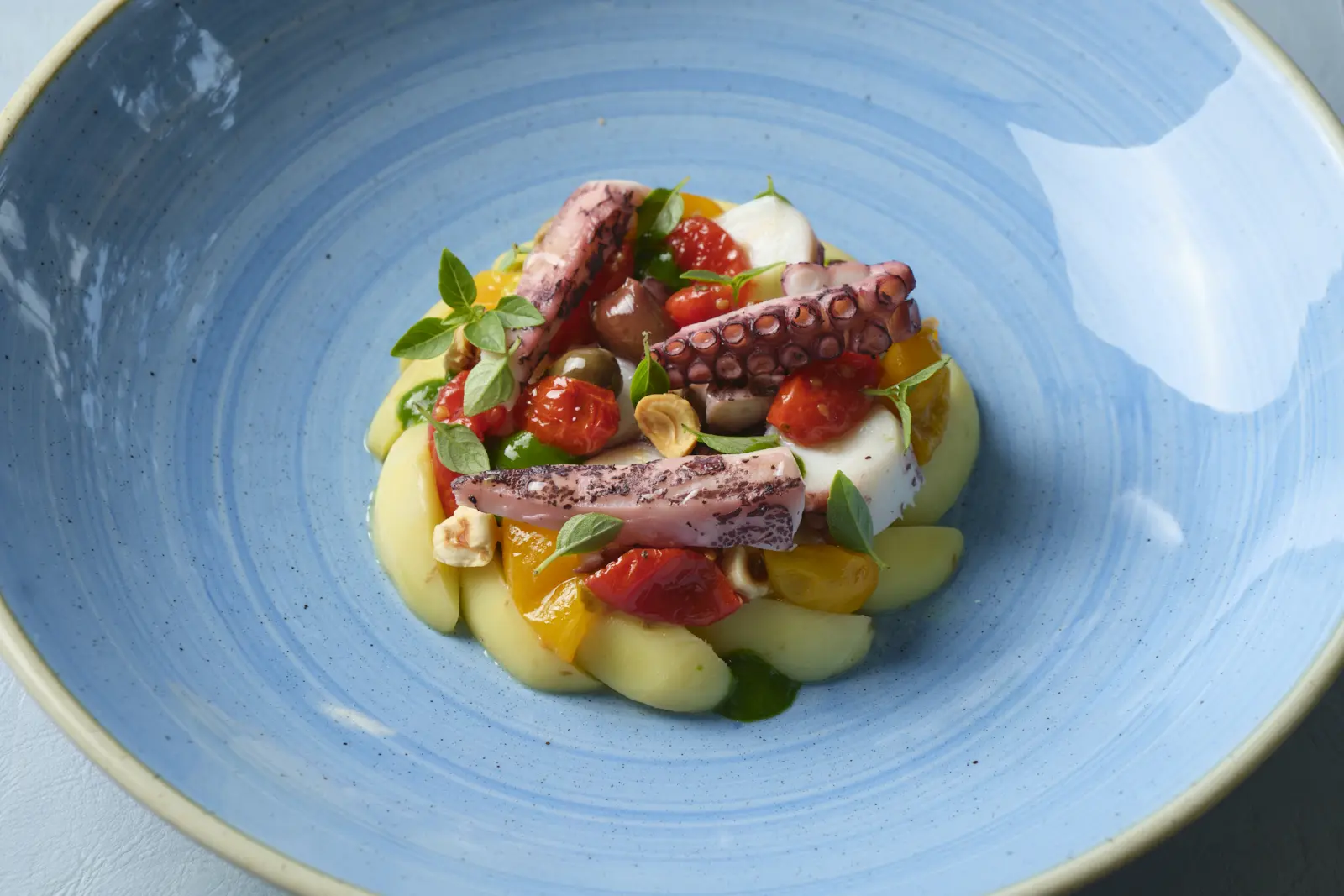 Anantara Convento di Amalfi Grand Hotel_La Locanda della Canonica_Octopus, potato cream with Cetara anchovies sauce and hazelnuts