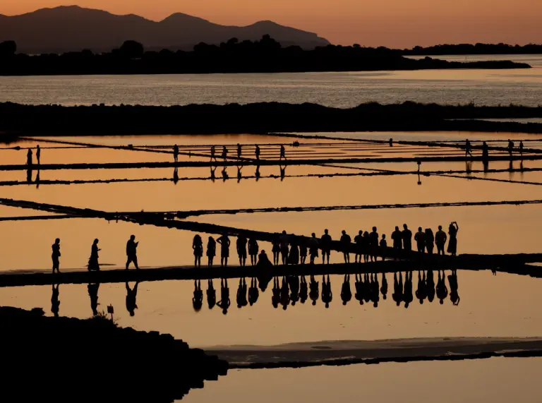 Saline SEI Ettore e Infersa, Marsala, al tramonto