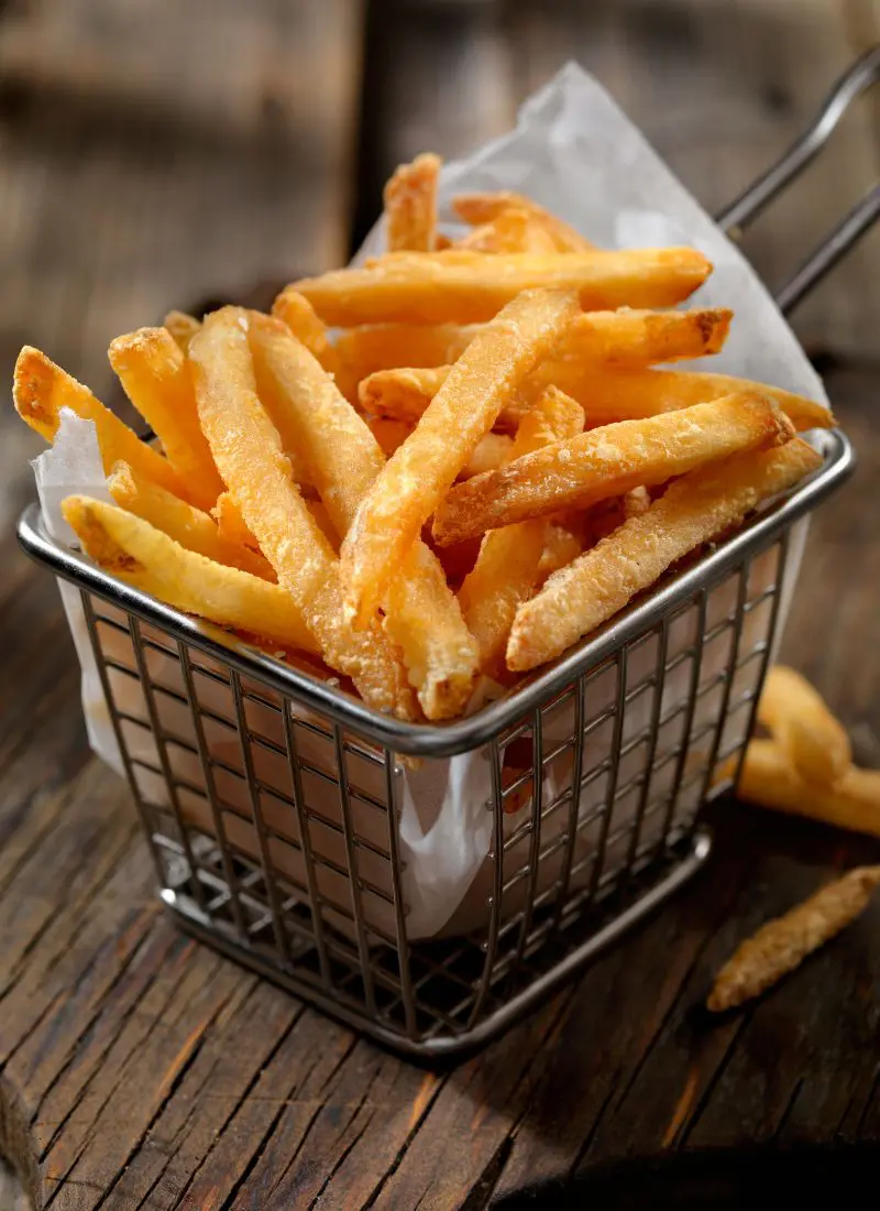 patate fritte nel grasso d'anatra