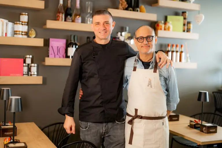 Titolari della gelateria Andrè: Andrea Cicconi (a sinistra) e Giandomenico Grilli
