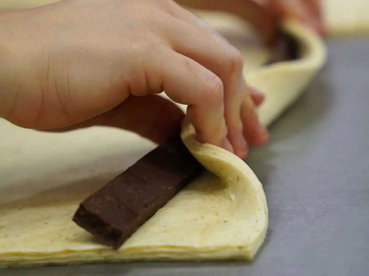 Il cioccolato di Forno Brisa dentro la brioche