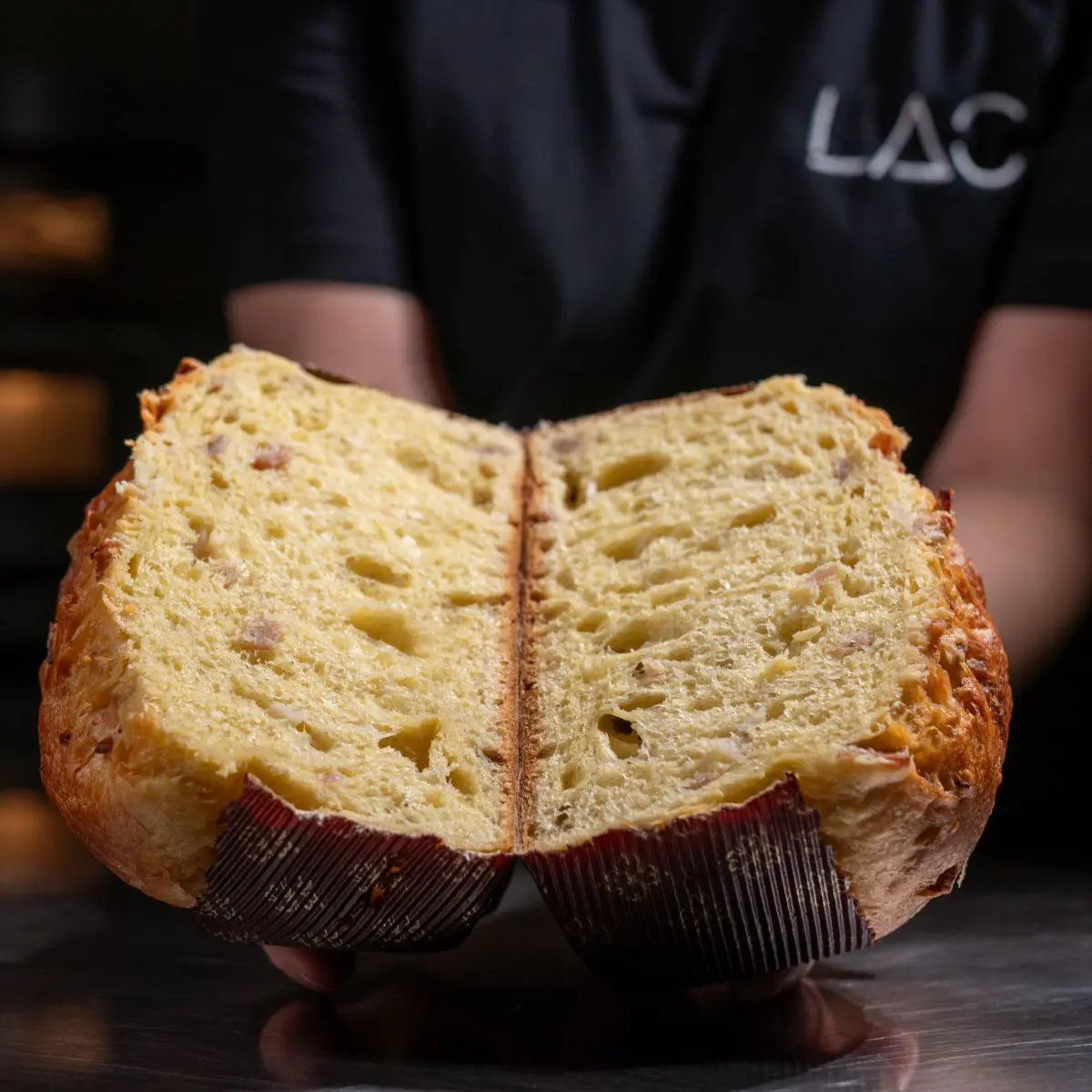 panettone salato di Luca Antonucci aperto