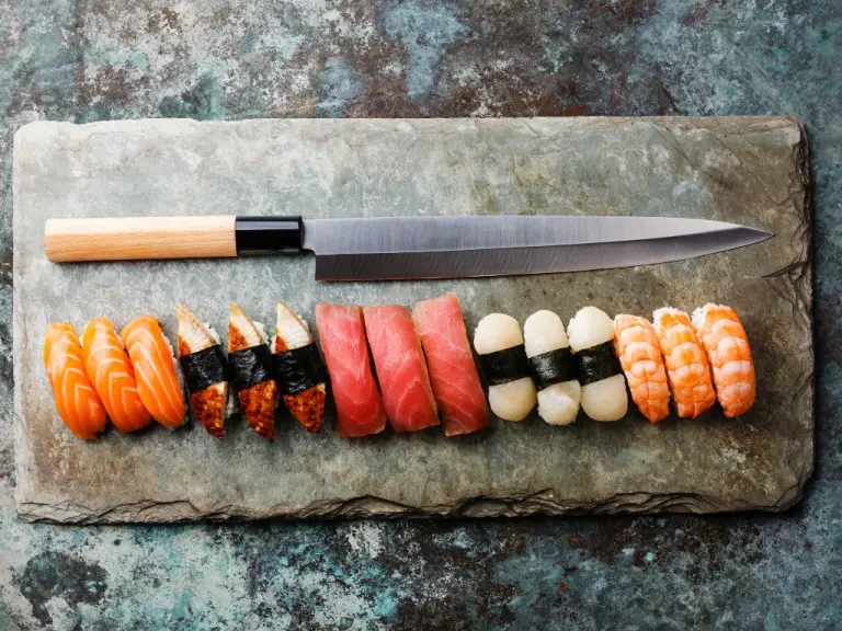 coltello prodotoo a sakai nigiri sushi