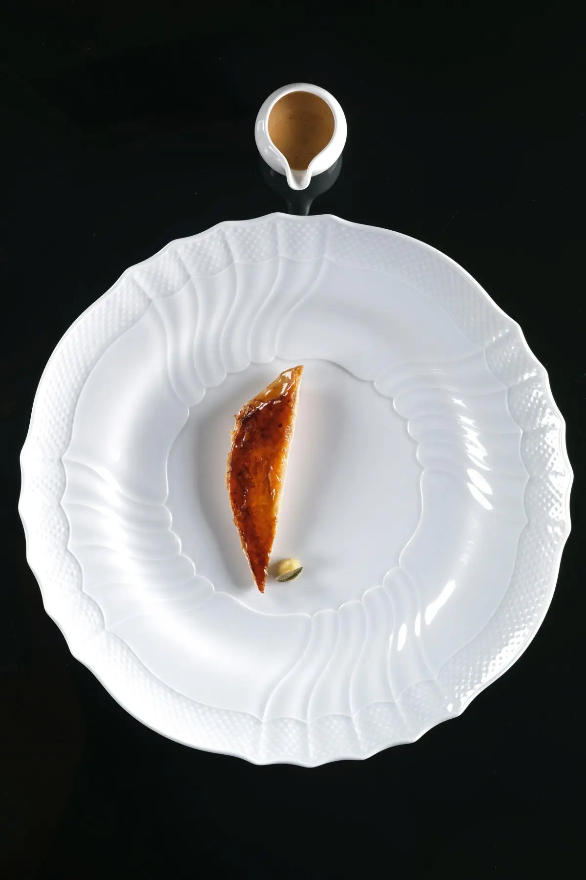 e salato si intrecciano con l’attuale preferenza per il dolce/umami (piatto di Alberto Gipponi e foto di Mattia Aquila)