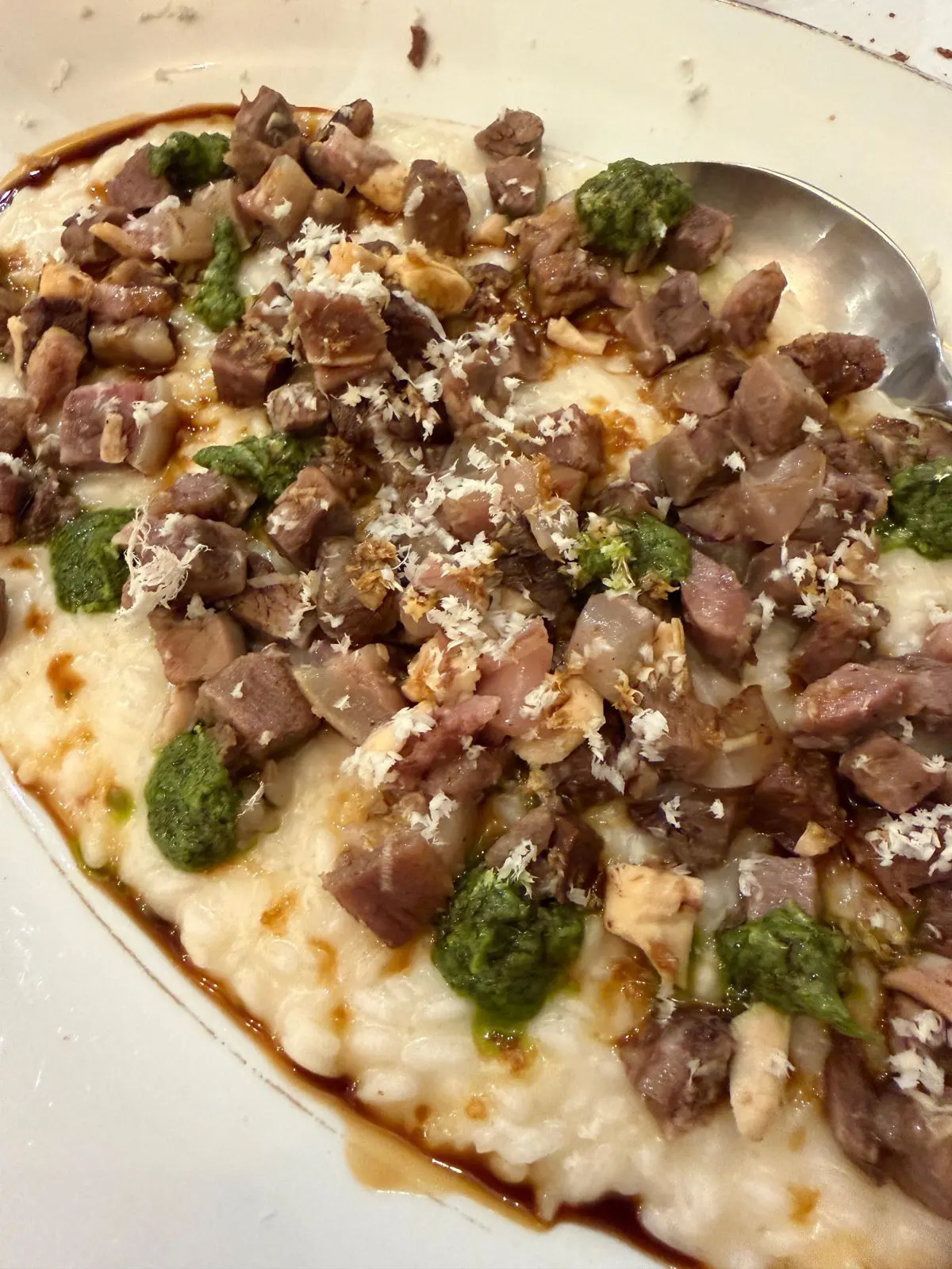 Risotto alla parmigiana con bollito e salsa verde di Al Callianino